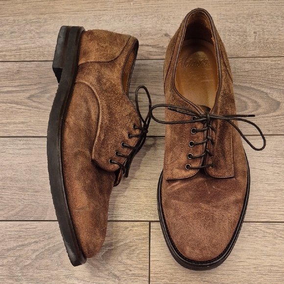VELASCA Milano Italy Brown Suede Leather 42.5 EU /9.5 US Dress Casual Mens Shoes main image 8